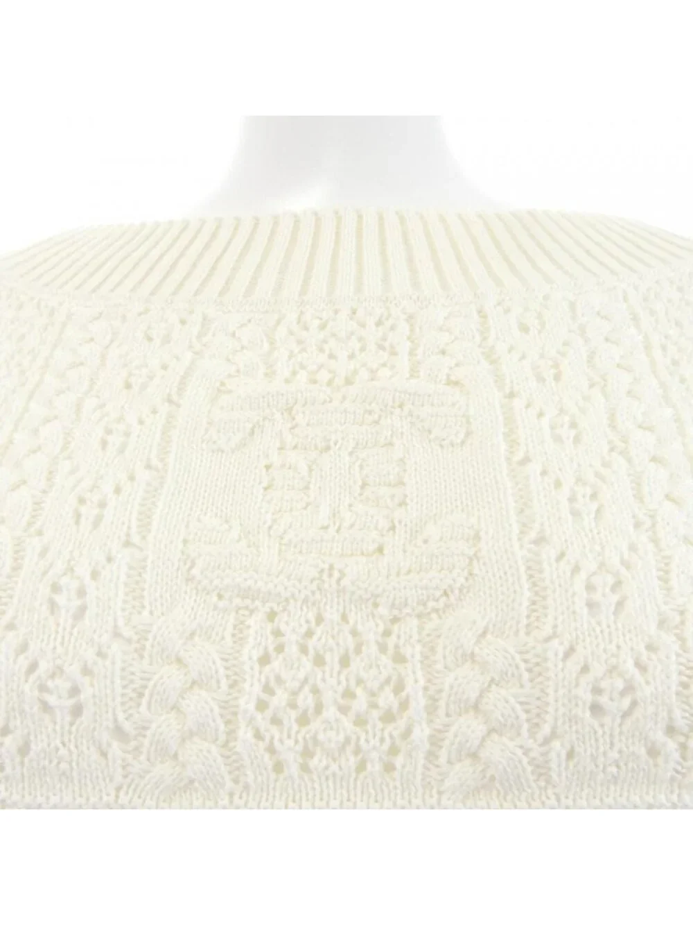 Chanel Knit Sweater White
